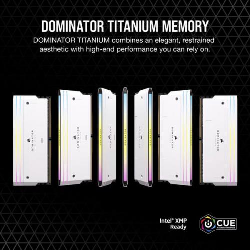 Corsair Dominator Titanium RGB DDR5 32GB (16GBx2) 6000MHz Desktop Ram (White)