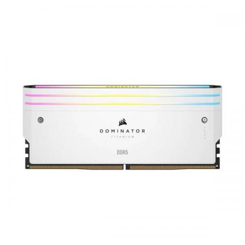 Corsair Dominator Titanium RGB DDR5 32GB (16GBx2) 7200MHz RAM (White)