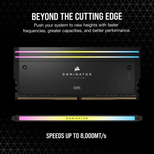 Corsair Dominator Titanium RGB DDR5 96GB (48GBx2) 6600MHz RAM (Black)