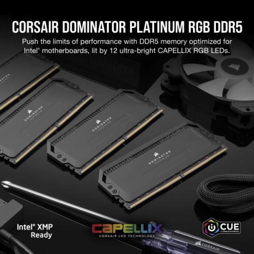 Corsair Dominator Platinum RGB DDR5 32GB (16GBx2) 6000MHz Ram (Black)