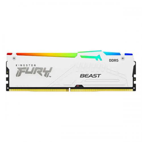 Kingston Fury Beast RGB XMP 32GB (16GBx2) DDR5 6000MHz Desktop RAM (White)