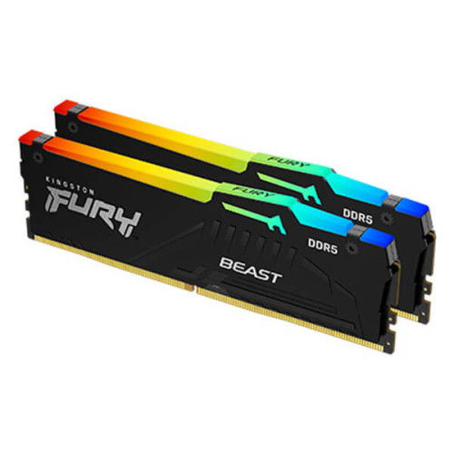 Kingston Fury Beast RGB XMP 64GB (32GBx2) DDR5 6000MHz Desktop RAM (BLACK)