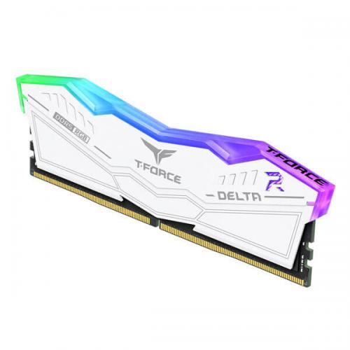 TeamGroup T-Force Delta RGB 16GB (16GBx1) DDR5 5200MHz Desktop RAM (White)