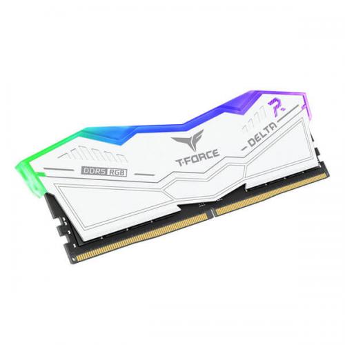 TeamGroup T-Force Delta RGB 16GB (16GBx1) DDR5 5200MHz Desktop RAM (White)