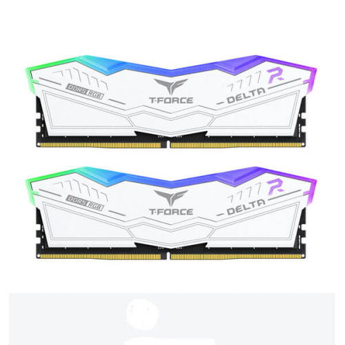 TeamGroup T-Force Delta RGB 32GB (16GBx2) DDR5 5600MHz Ram (White)