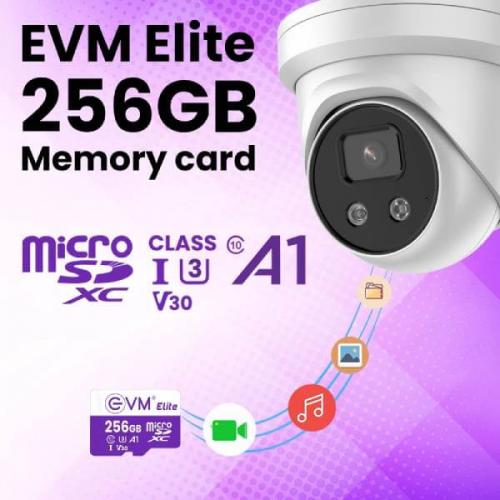 EVM Elite 256GB microSD XC Class 10 U3 V30 Memory Card