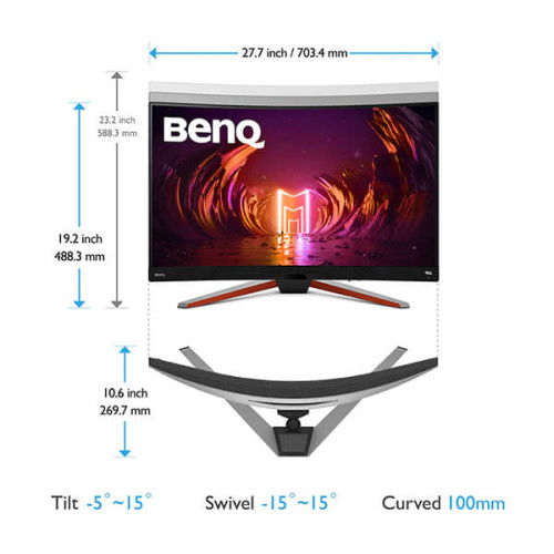 BenQ MOBIUZ EX3210R 32 Inch Curved Gaming Monitor