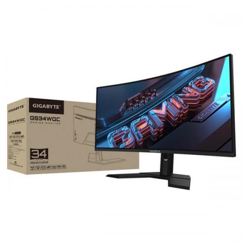 Gigabyte GS34WQC 34 Inch Gaming Monitor (Black)