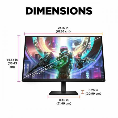 HP Omen 27QS 27Inch Gaming Monitor (Black)