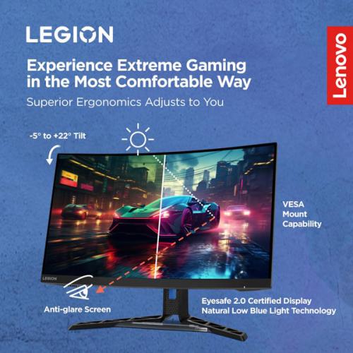 Lenovo Legion R27fc-30 27 Inch Gaming Monitor (Black)