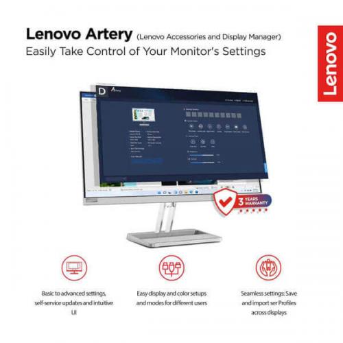 Lenovo L24i-4A 24 Inch White Monitor