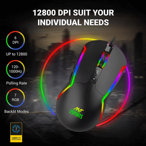 Ant Esports GM330 RGB Gaming Mouse (Black)