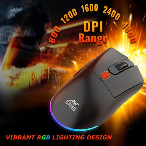 Ant Esports GM900 Gaming Mouse with Charging Dock (Black)