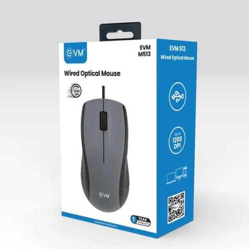 EVM M513 Wired Grey Mouse