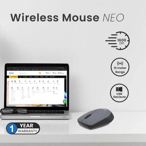 EVM NEO 3W042 Wireless Grey Mouse