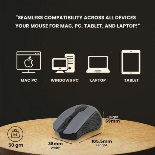 EVM EVO 3W042 Wireless Mouse (Grey)