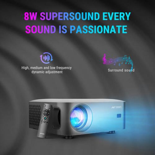 Ant Esports View 611 LED Smart Projector with Remote (Black)