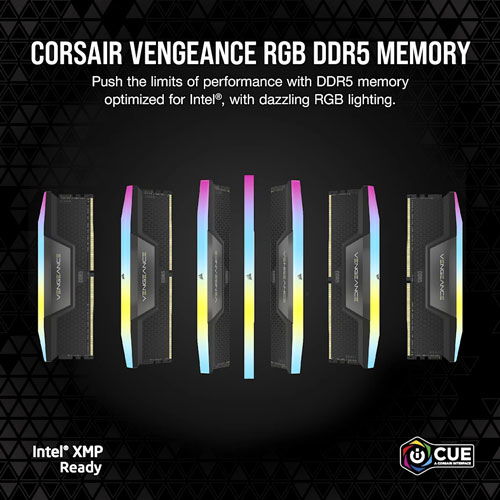 CORSAIR Vengeance RGB 16GB (16GBx1) DDR5 5200MHz Desktop Ram