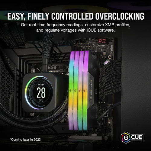 CORSAIR Vengeance RGB 16GB (16GBx1) DDR5 5200MHz Desktop Ram