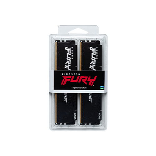 Kingston Fury Beast 32GB (16GBx2) DDR5 6000MHz Desktop RAM (Black)