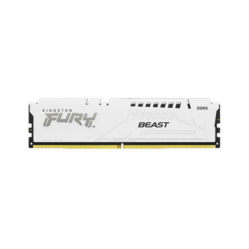 Kingston Fury Beast 16GB (16GBx1) DDR5 Desktop RAM (White)