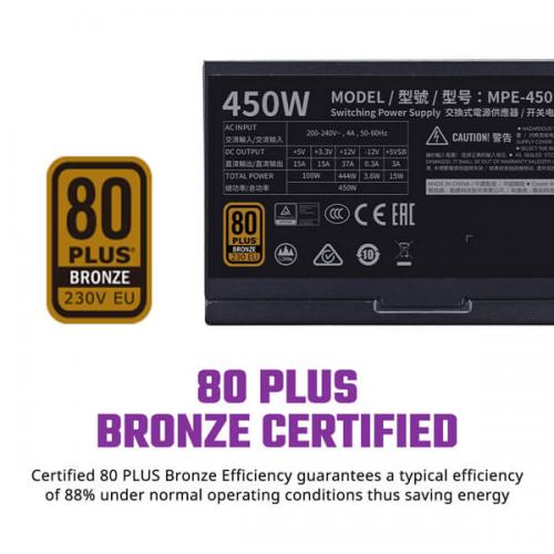 Cooler Master MWE 450 V2 80 Plus Bronze SMPS