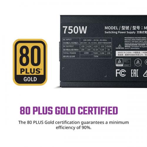 Cooler Master MWE 750 V2 750 Watt 80 Plus Gold SMPS