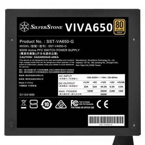 SilverStone VIVA 650 Gold 650 Watt 80 Plus Gold SMPS