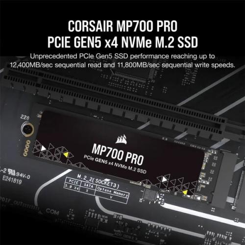 Corsair MP700 PRO 1TB M.2 NVMe 2.0 Gen5 Internal SSD