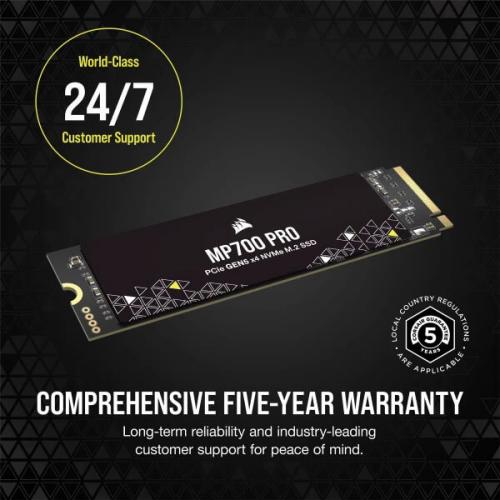 Corsair MP700 PRO 1TB M.2 NVMe 2.0 Gen5 Internal SSD