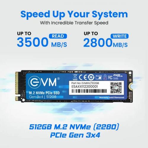 EVM 512GB M.2 NVMe Internal SSD