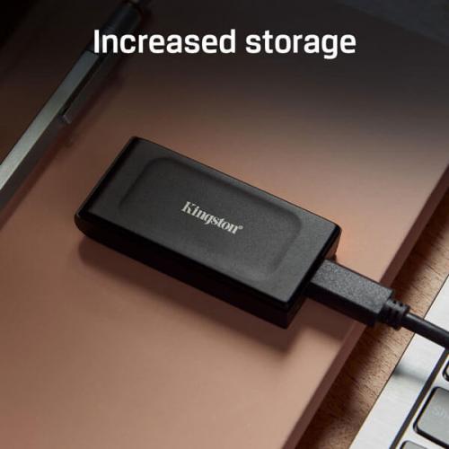 Kingston XS1000 1TB USB 3.2 Gen 2 External SSD (Black)