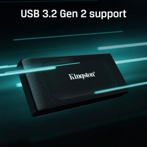 Kingston XS1000 1TB USB 3.2 Gen 2 External SSD (Black)